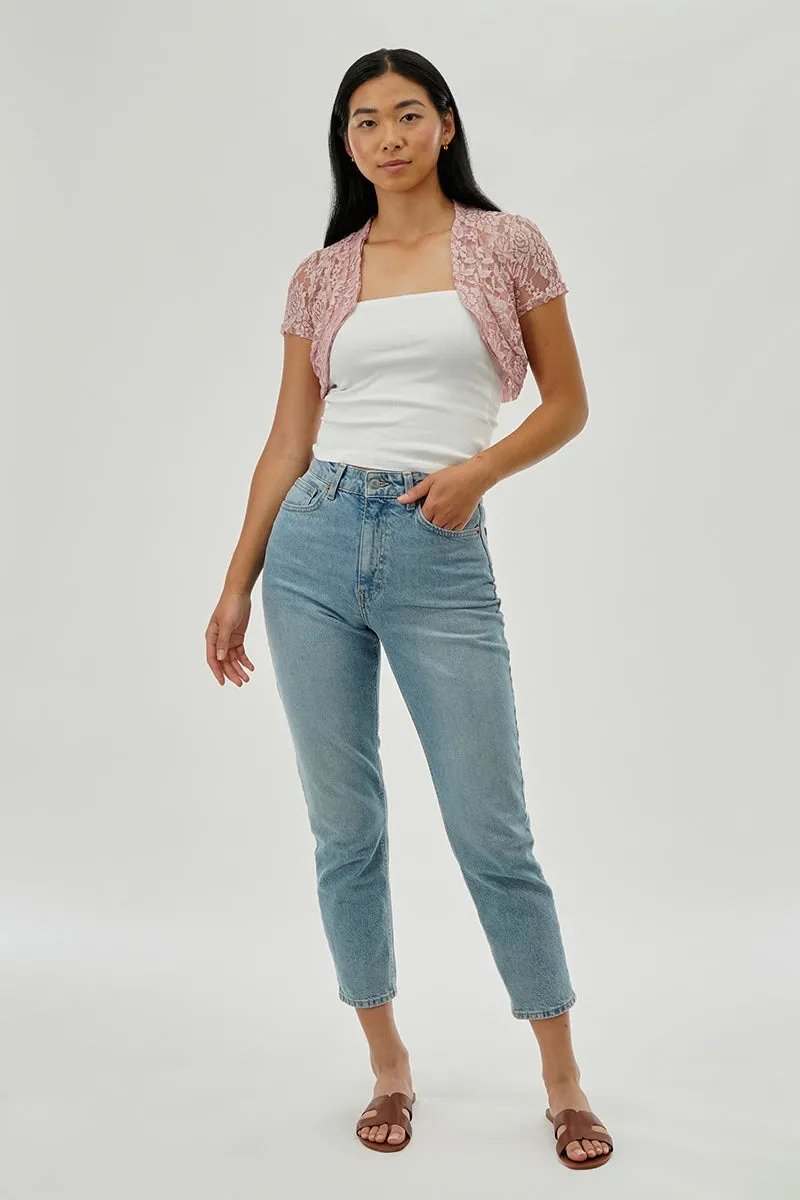 Impress Floral Lace Cardigan - Pink sold by Fairweather product image thumbnail 5