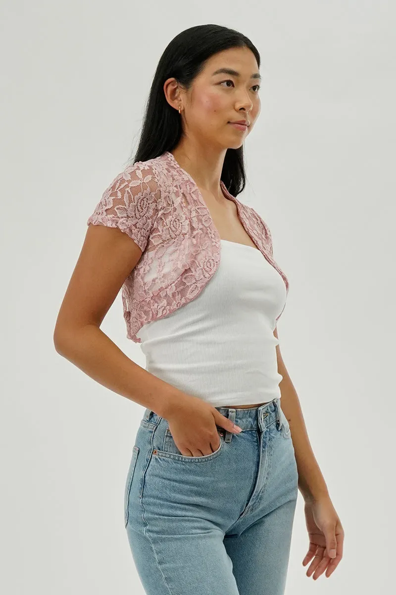 Impress Floral Lace Cardigan - Pink sold by Fairweather product image thumbnail 2