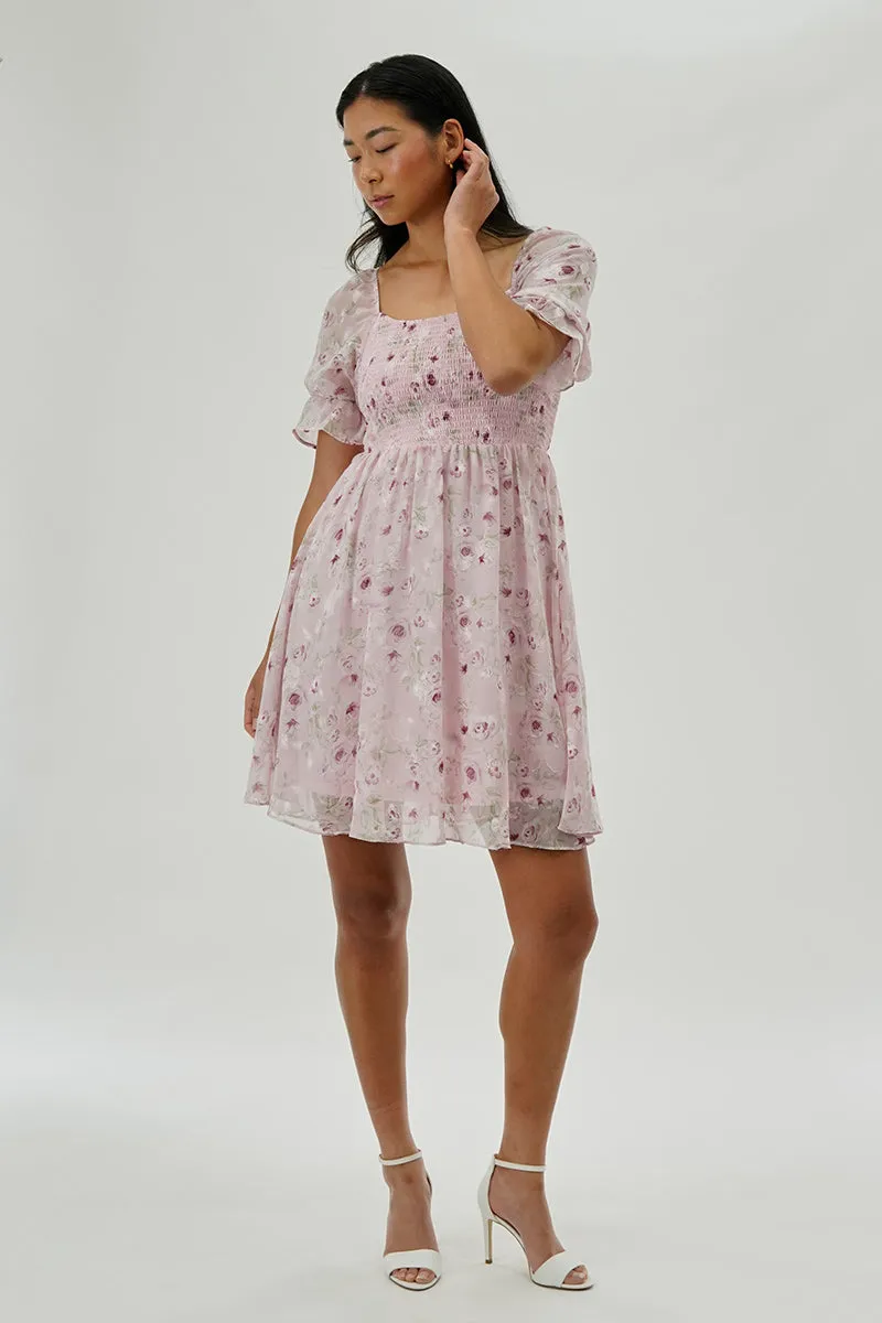 Beechers Brook Floral Smocked Cocktail Dress - Pink sold by Fairweather product image thumbnail 5