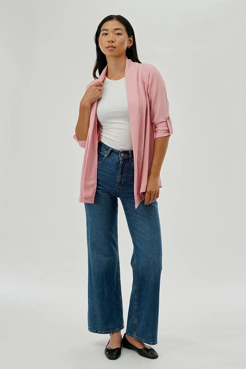 Urbanology Lightweight Wrap Cardigan - Pink sold by Fairweather product image thumbnail 5