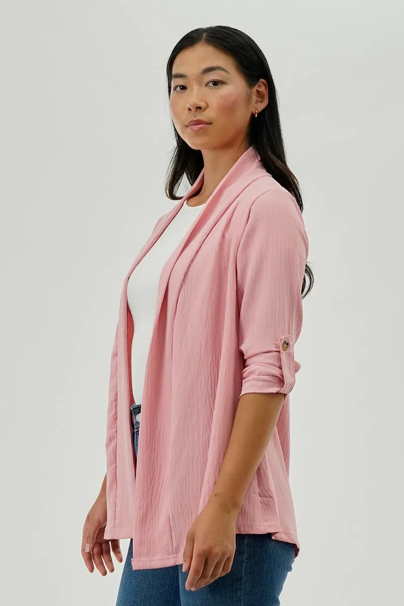 Urbanology Lightweight Wrap Cardigan - Pink sold by Fairweather product image thumbnail 2