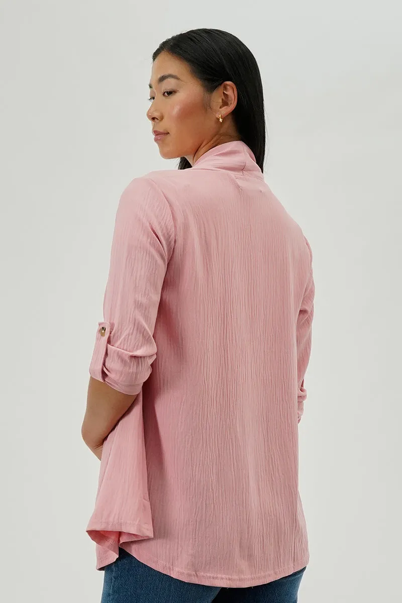 Urbanology Lightweight Wrap Cardigan - Pink sold by Fairweather product image thumbnail 3