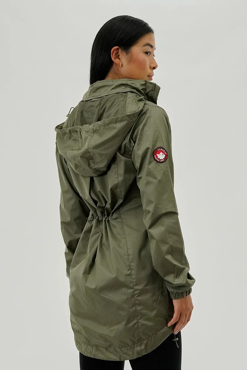 Canada Weather Gear Long Hooded Lightweight Jacket - Olive sold by Fairweather product image thumbnail 3