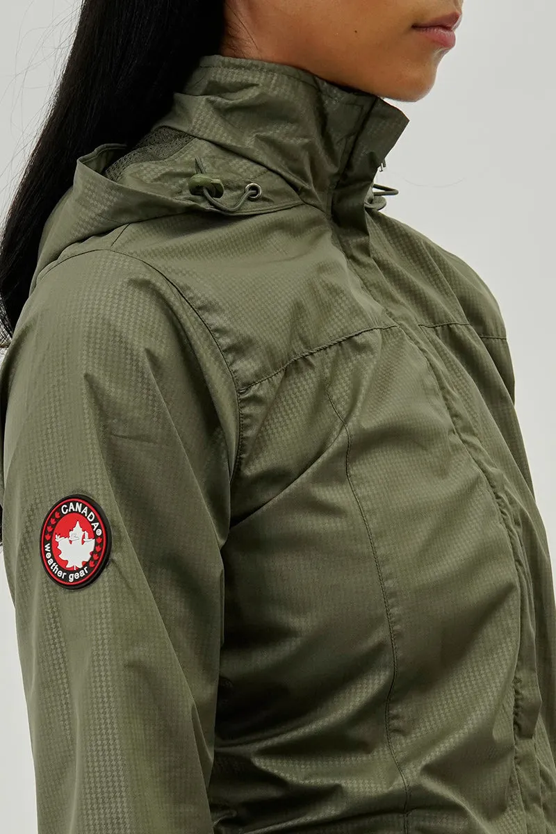 Canada Weather Gear Long Hooded Lightweight Jacket - Olive sold by Fairweather product image thumbnail 4