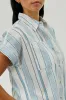 Beechers Brook Striped Short Sleeve Shirt - Blue sold by Fairweather