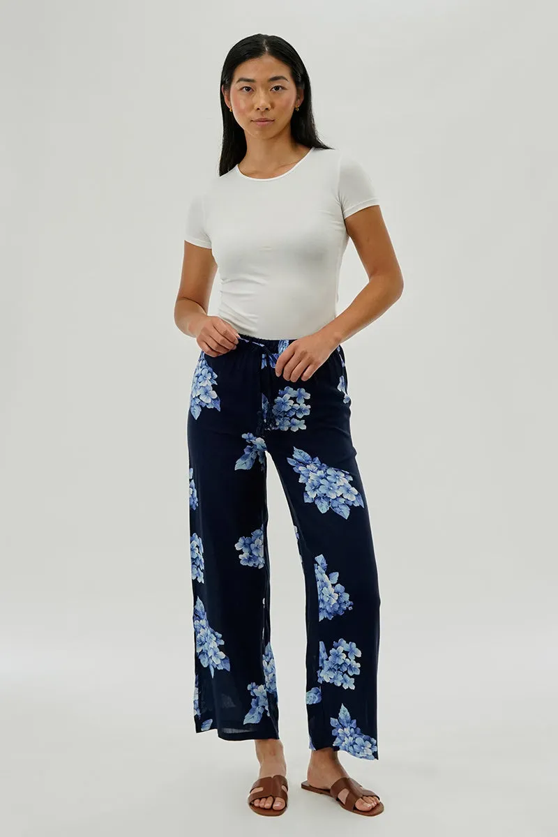 Beechers Brook Floral Drawstring Wide Leg Pants - Black sold by Fairweather product image thumbnail 5