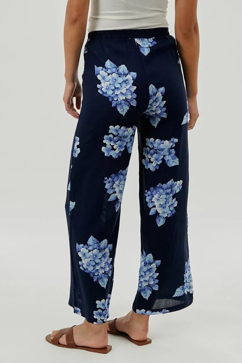Beechers Brook Floral Drawstring Wide Leg Pants - Black sold by Fairweather product image thumbnail 3