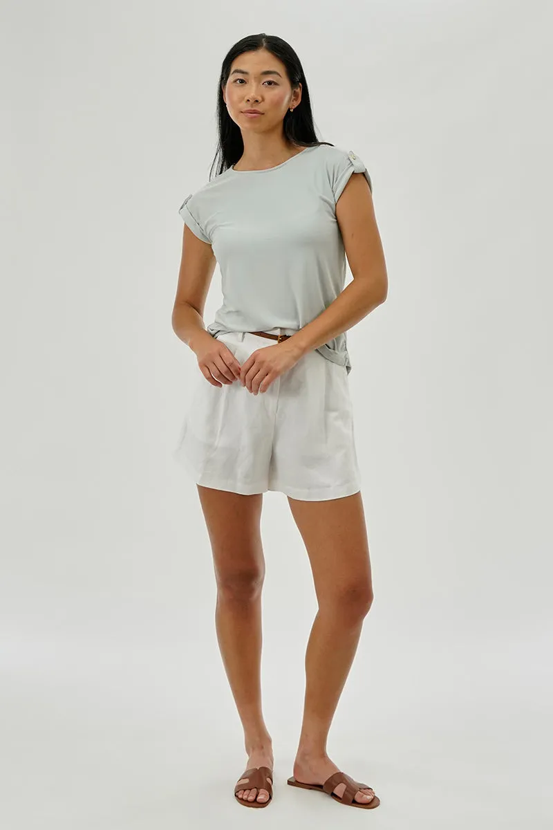 Beechers Brook Short Sleeve Split Back Blouse - Grey sold by Fairweather product image thumbnail 5