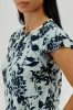 International INC Company Floral Short Sleeve Blouse - Aqua sold by Fairweather