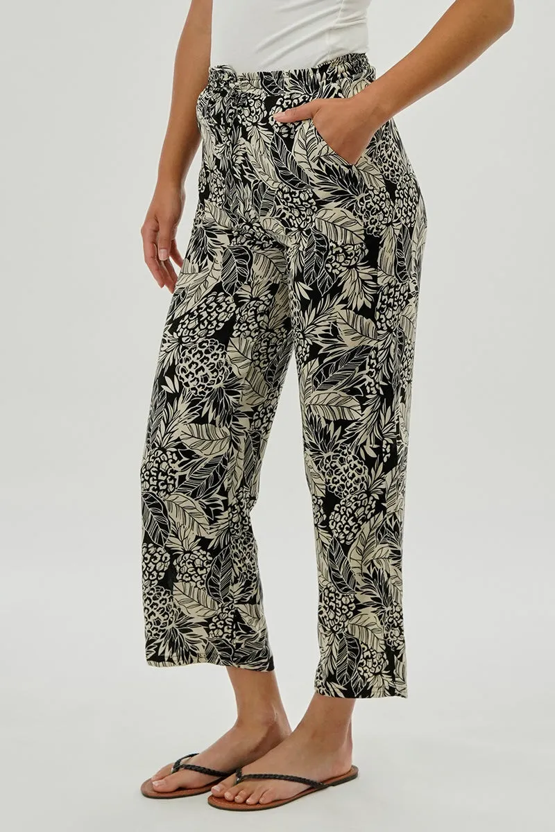 International INC Company Floral Drawstring Wide Leg Pants - Beige sold by Fairweather product image thumbnail 2