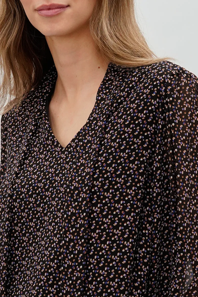 Tie-Neck Chiffon Blouse - Black sold by Fairweather product image thumbnail 4