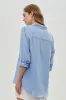 Super Triple Goose Vintage Textured Button Up Shirt - Blue sold by Fairweather