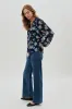 Beechers Brook Floral Tie-Neck Chiffon Blouse - Navy sold by Fairweather