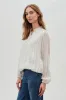 Costa Blanca Polka Dot Long Sleeve Blouse - White sold by Fairweather