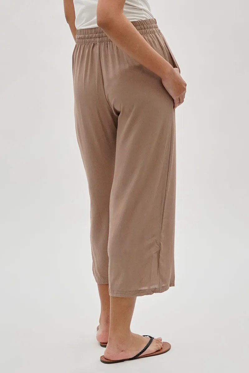 International INC Company Cropped Tie Waist Pants - Taupe sold by Fairweather product image thumbnail 3