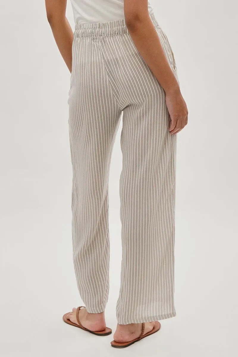 International INC Company Striped Wide Leg Pants - Beige sold by Fairweather product image thumbnail 3