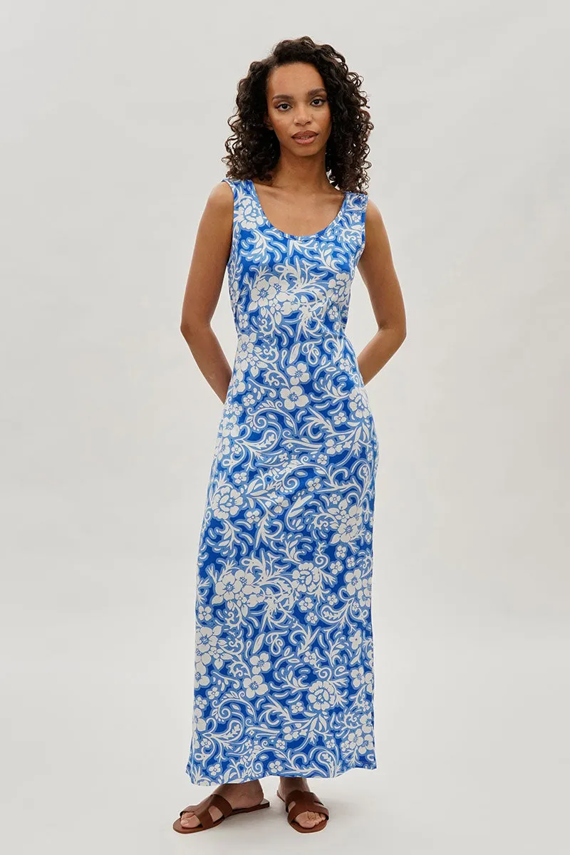International INC Company Floral Print Maxi Dress - Blue sold by Fairweather