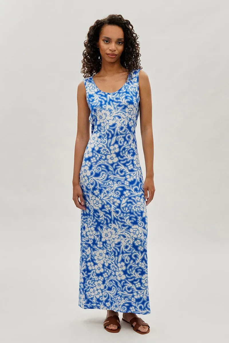 International INC Company Floral Print Maxi Dress - Blue sold by Fairweather product image thumbnail 5