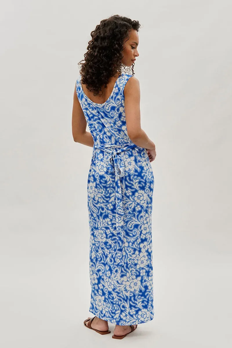 International INC Company Floral Print Maxi Dress - Blue sold by Fairweather product image thumbnail 3
