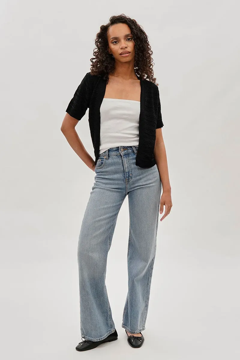 Beechers Brook Short Sleeve Knit Cardigan - Black sold by Fairweather product image thumbnail 5