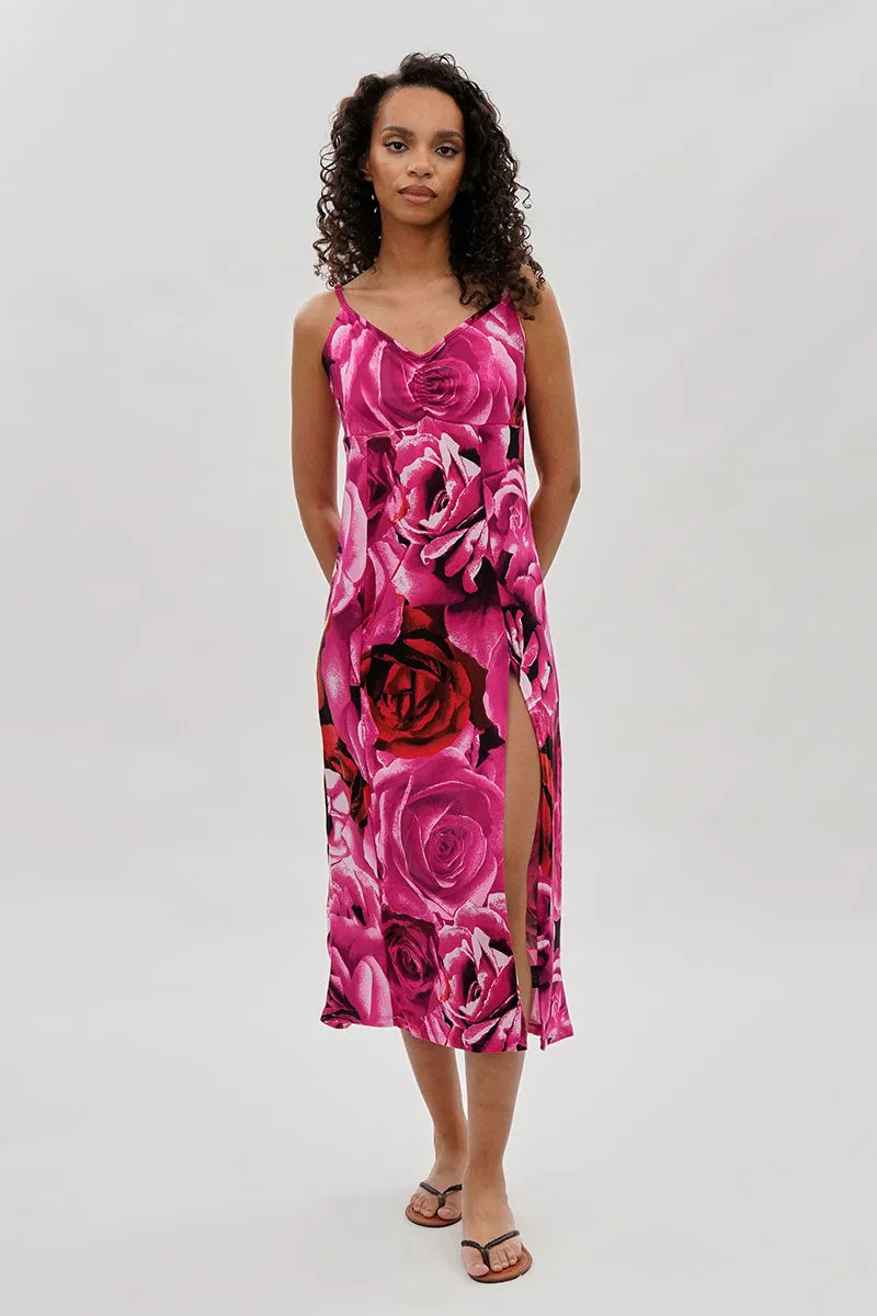 International INC Company Floral Side Slit Maxi Dress - Pink sold by Fairweather product image thumbnail 5