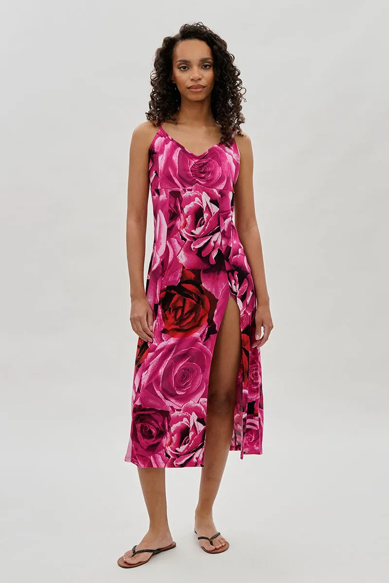 International INC Company Floral Side Slit Maxi Dress - Pink sold by Fairweather
