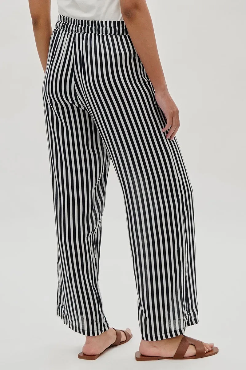 International INC Company Striped Wide Leg Pants - Black sold by Fairweather product image thumbnail 3