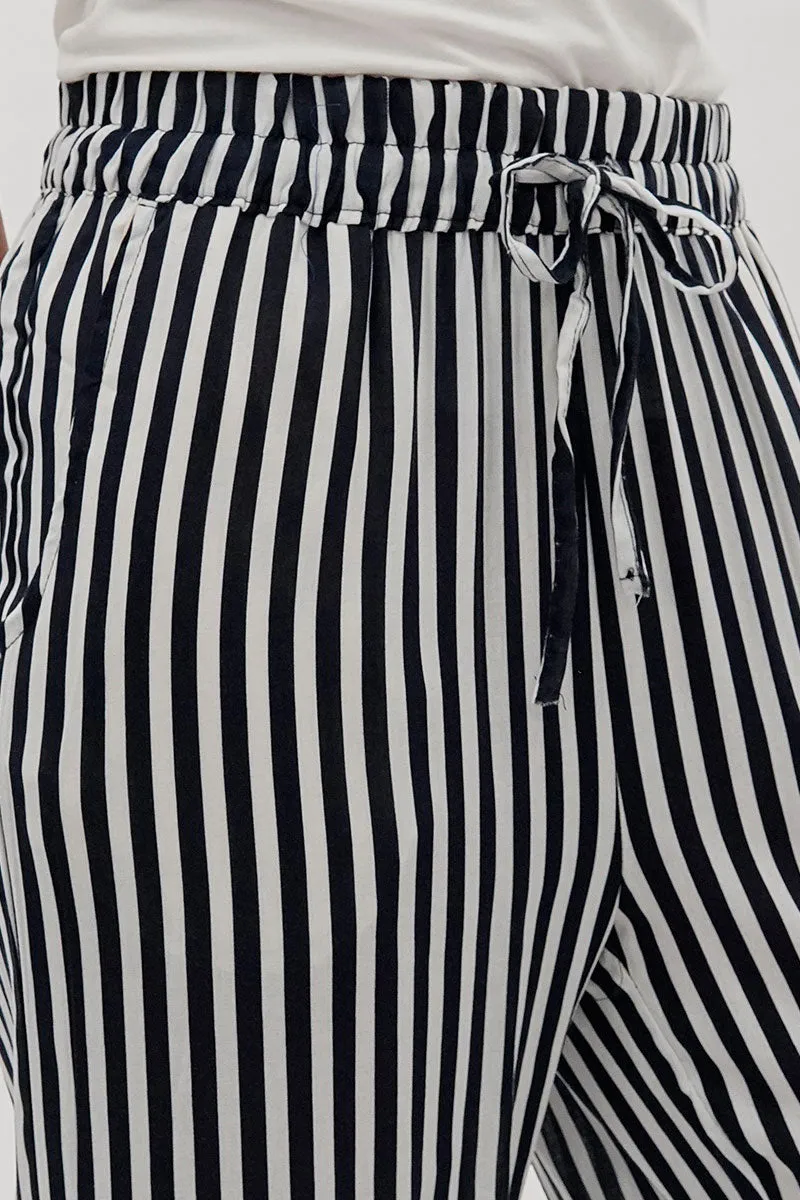 International INC Company Striped Wide Leg Pants - Black sold by Fairweather product image thumbnail 4