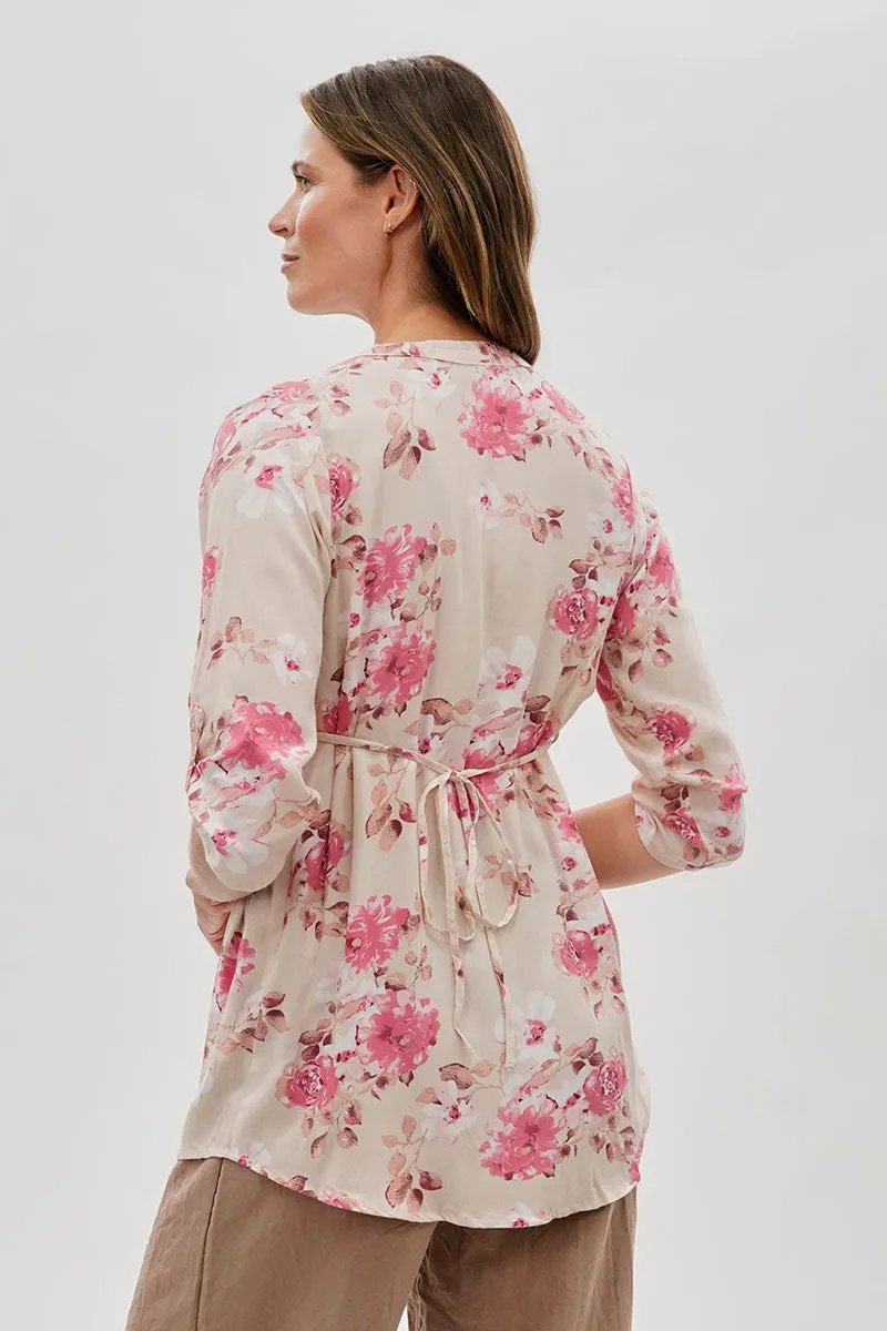 International INC Company Floral Back Tie Blouse - Pink sold by Fairweather product image thumbnail 3
