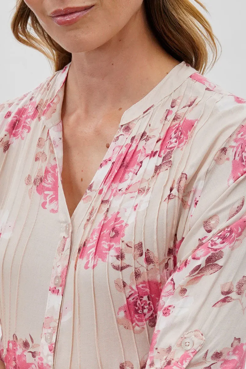 International INC Company Floral Back Tie Blouse - Pink sold by Fairweather product image thumbnail 4