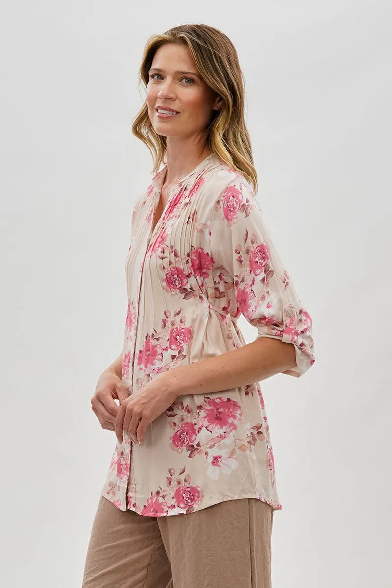 International INC Company Floral Back Tie Blouse - Pink sold by Fairweather product image thumbnail 2