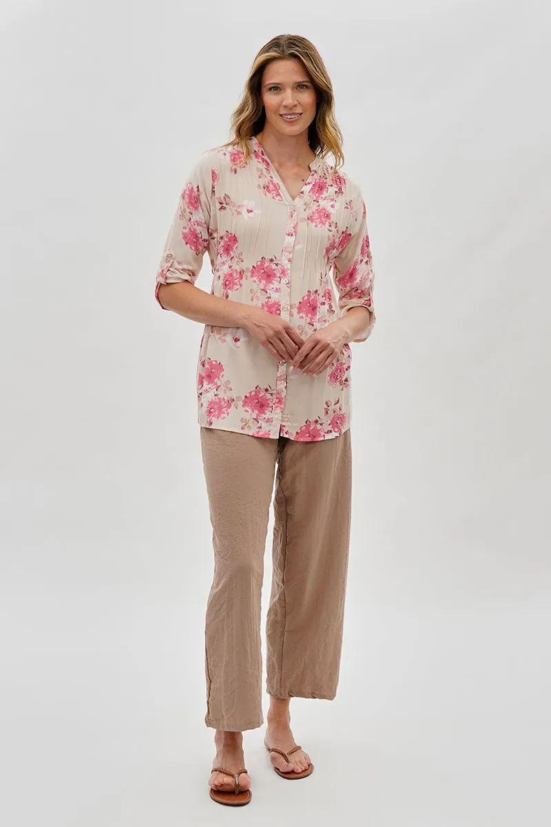 International INC Company Floral Back Tie Blouse - Pink sold by Fairweather product image thumbnail 5