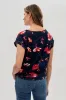 International INC Company Floral Ruched Side Blouse - Navy sold by Fairweather