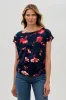 International INC Company Floral Ruched Side Blouse - Navy sold by Fairweather