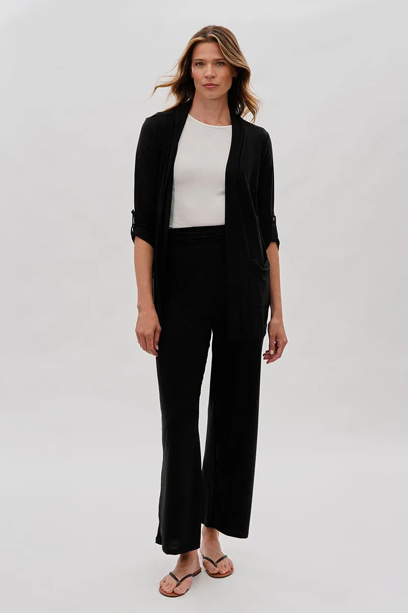 Costa Blanca Open Lightweight Wrap Cardigan - Black sold by Fairweather product image thumbnail 5