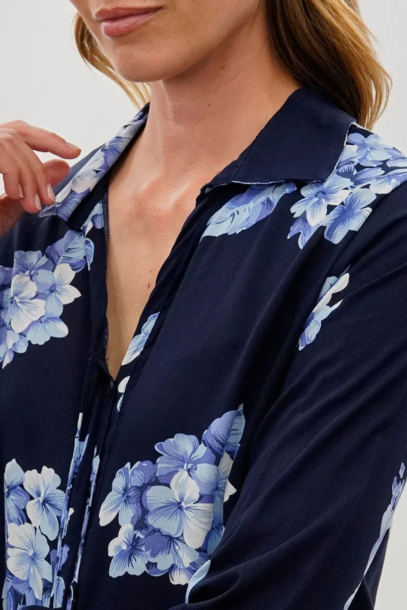 Beechers Brook Floral Button Down Blouse - Navy sold by Fairweather product image thumbnail 4