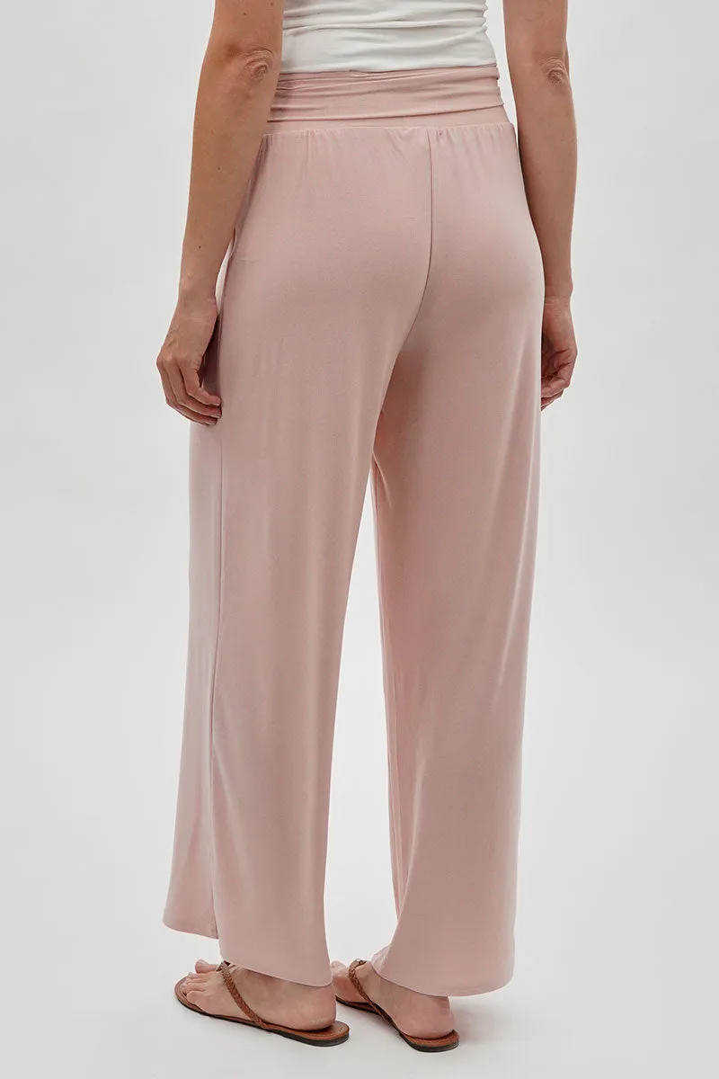 Costa Blanca Wide Leg Fold Over Pants - Blush sold by Fairweather product image thumbnail 3