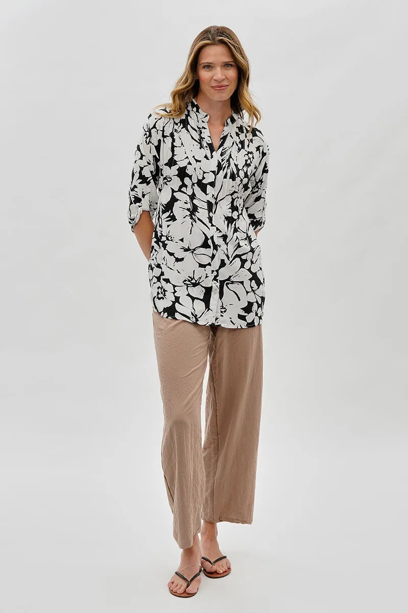 International INC Company Floral Back Tie Blouse - Black sold by Fairweather product image thumbnail 5