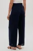 Costa Blanca Wide Leg Fold Over Pants - Navy sold by Fairweather