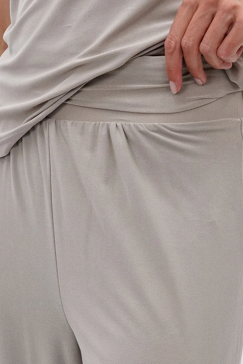 Costa Blanca Wide Leg Fold Over Pants - Cream sold by Fairweather product image thumbnail 4