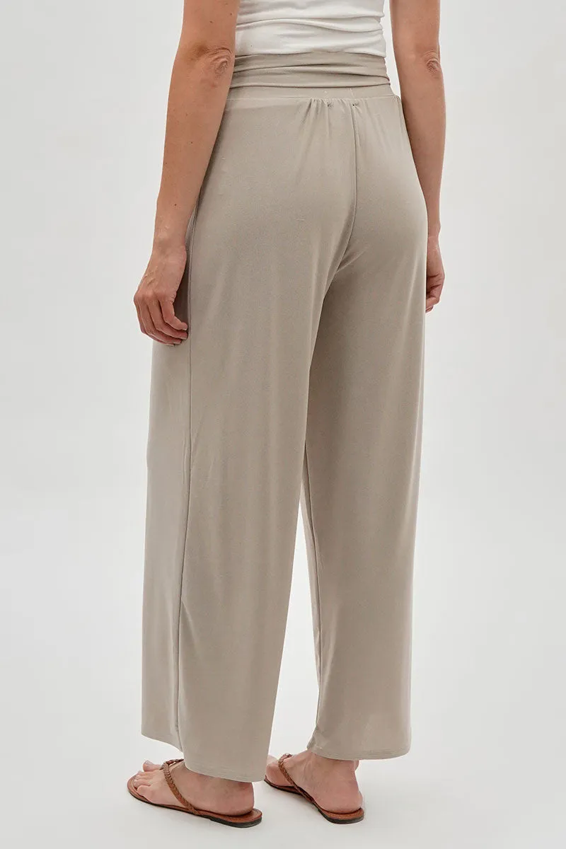 Costa Blanca Wide Leg Fold Over Pants - Cream sold by Fairweather product image thumbnail 3