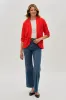 Majora Open Roll Up Sleeve Blazer - Red sold by Fairweather