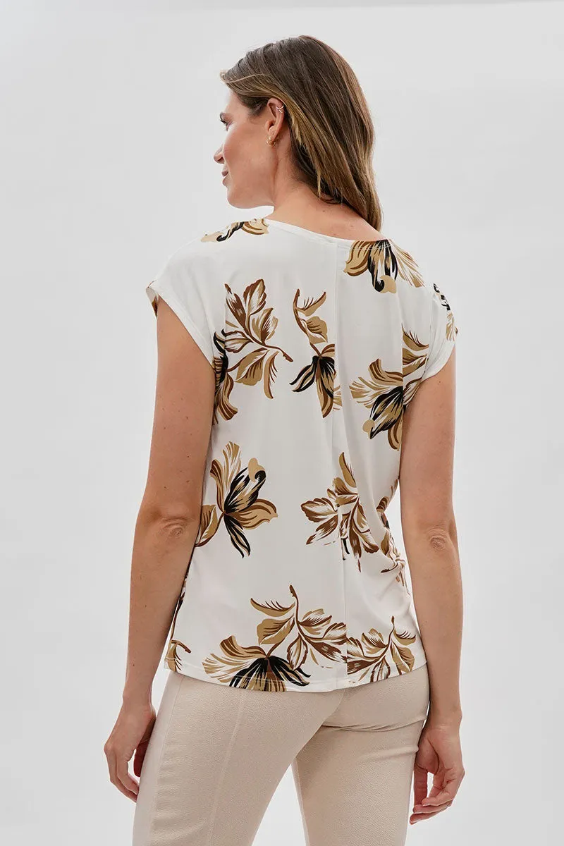 Beechers Brook Floral Cap Sleeve Blouse - White sold by Fairweather product image thumbnail 3