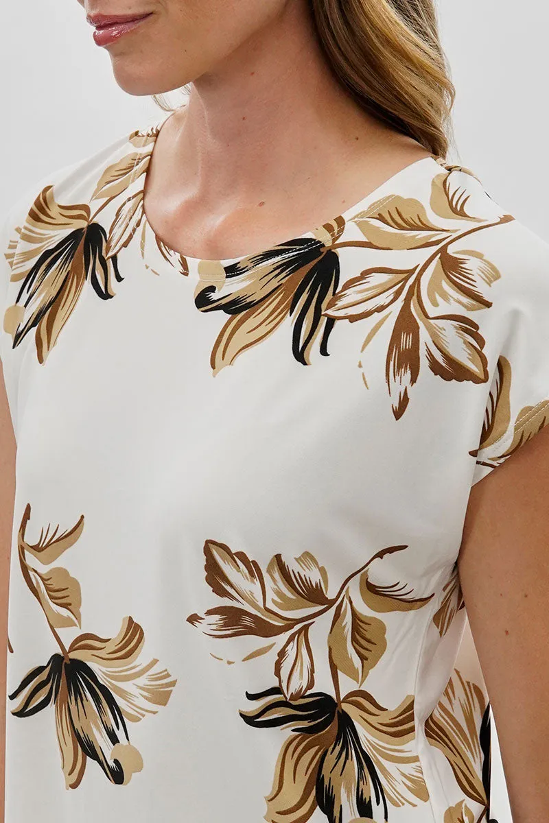 Beechers Brook Floral Cap Sleeve Blouse - White sold by Fairweather product image thumbnail 4