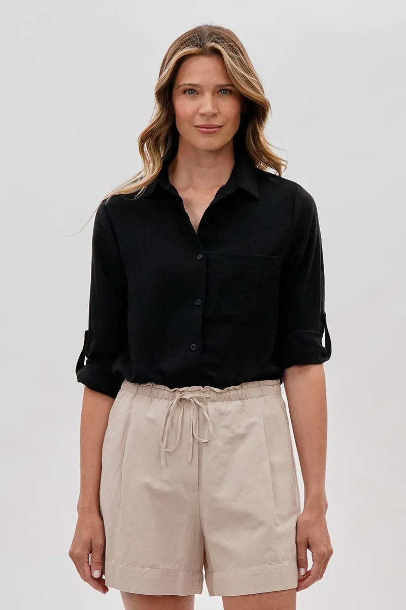 Stylexchange Vintage Classic Button Down Shirt - Black sold by Fairweather