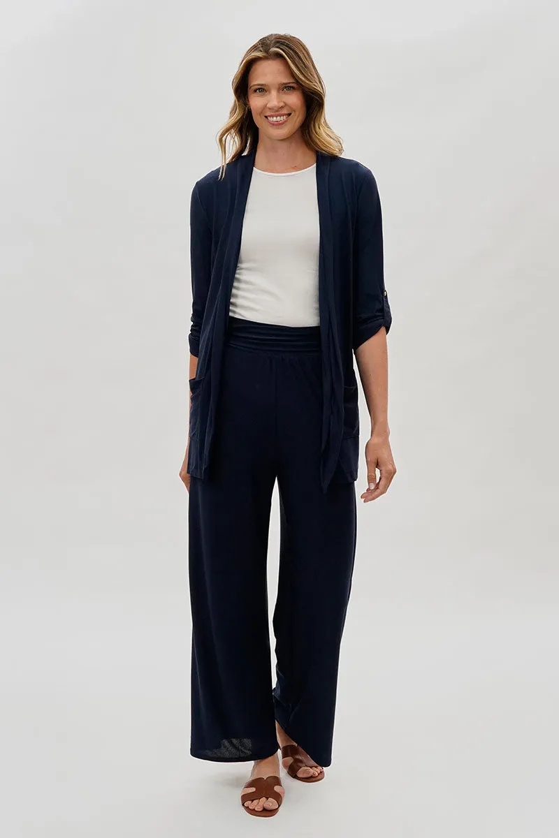 Costa Blanca Open Lightweight Wrap Cardigan - Navy sold by Fairweather product image thumbnail 5