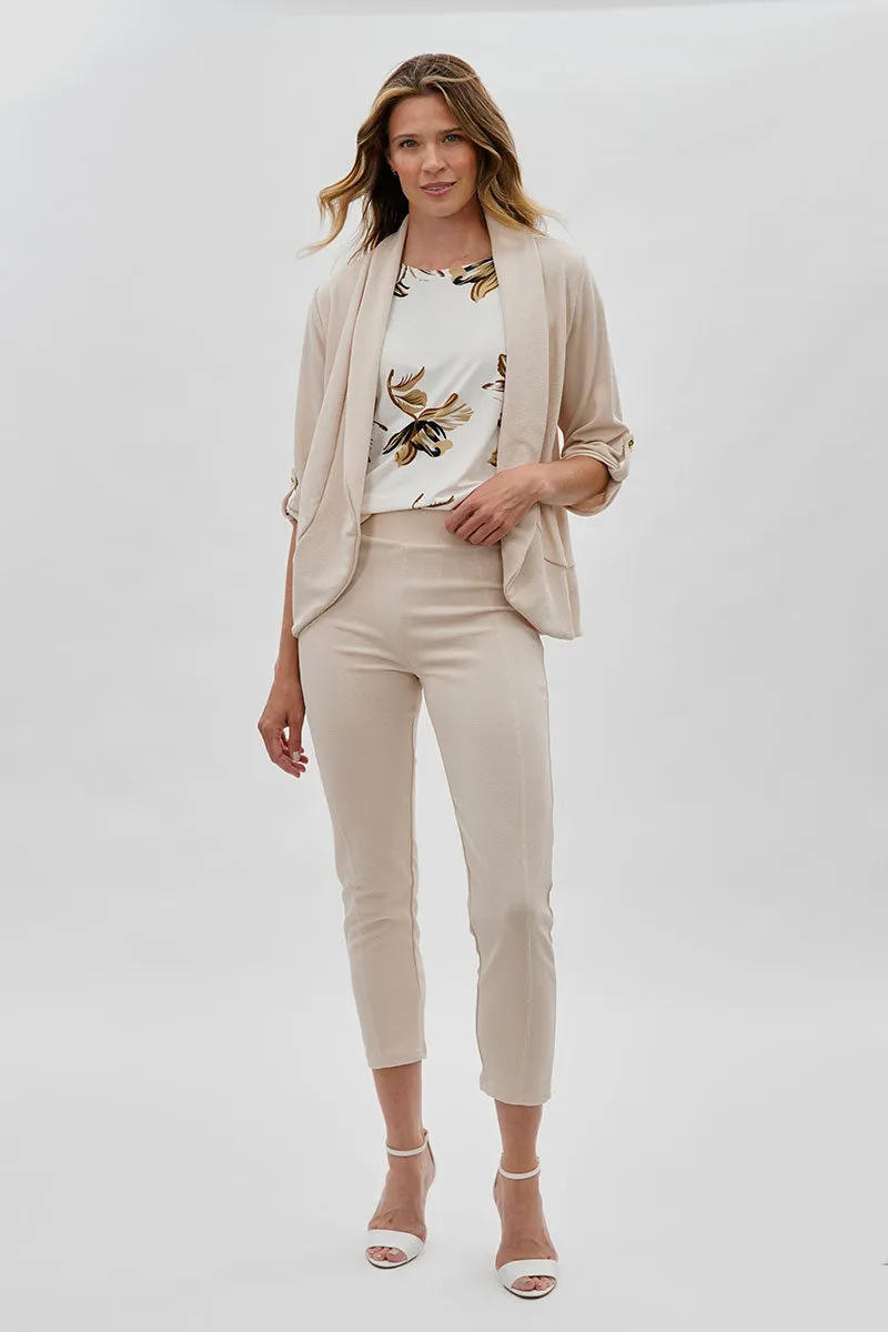 Majora Open Roll Up Sleeve Blazer - Cream sold by Fairweather product image thumbnail 5