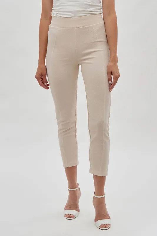 Majora High Waisted Ankle Pants - Cream sold by Fairweather