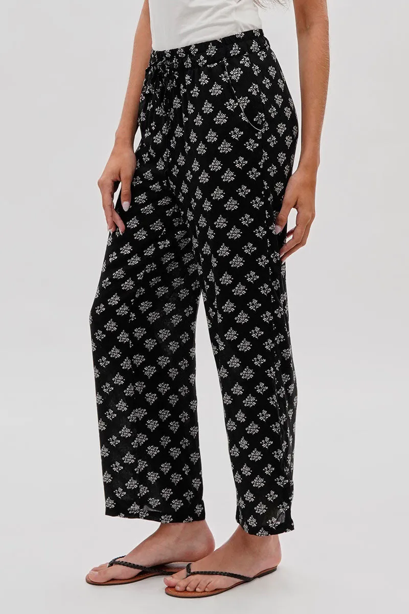 International INC Company Floral Wide Leg Pants - Black sold by Fairweather product image thumbnail 2