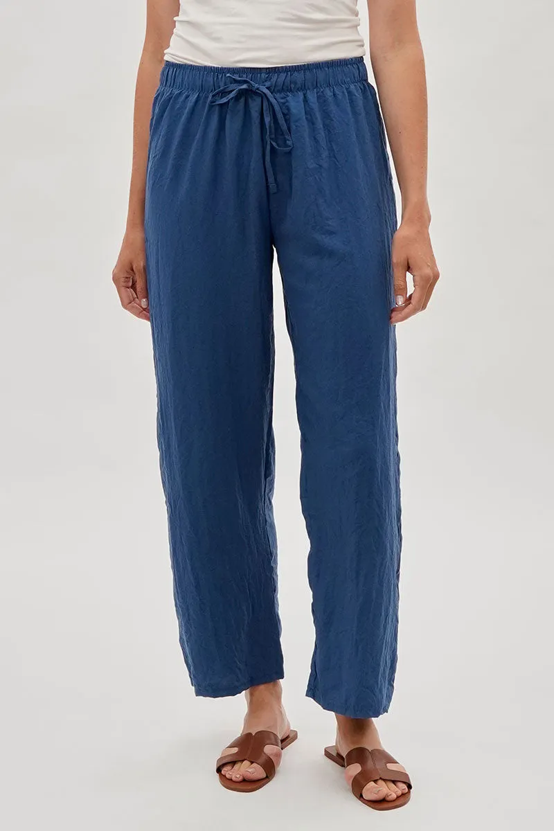 Runaway Bay Wide Leg Tie Waist Pants - Blue sold by Fairweather